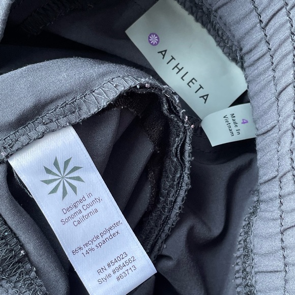 Athleta La Viva Ruched pants women’s size 4 blue gray color style #965562 - Picture 2 of 10